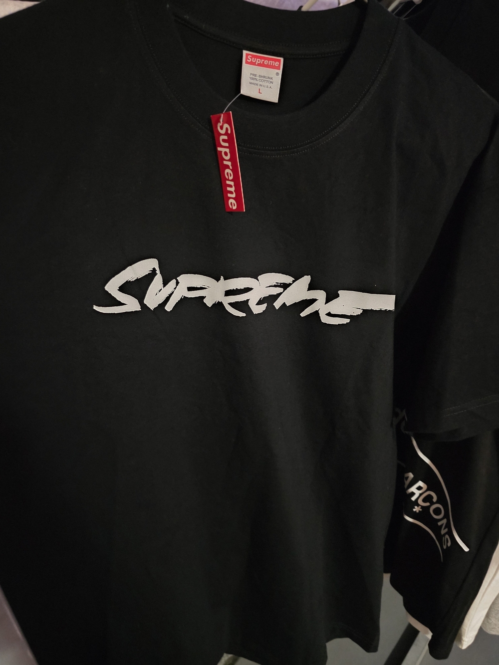 Supreme Handstyle Tee Black Size L NWT